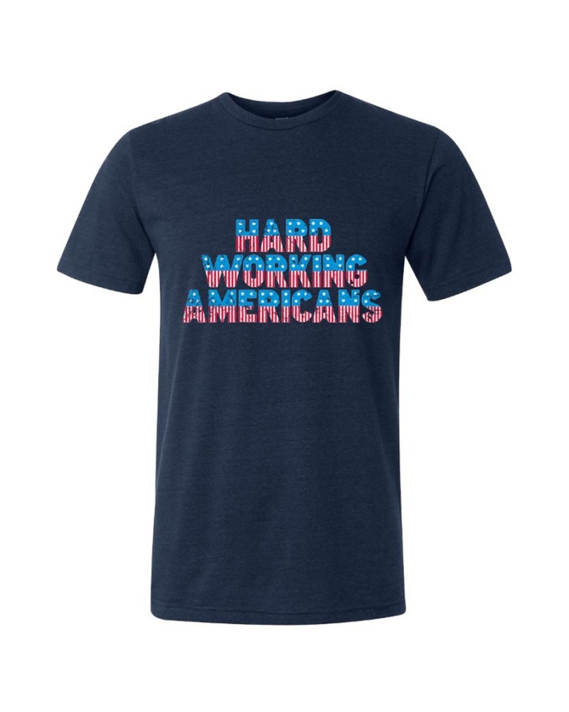 Hard Working Americans HWA Navy Flag T-shirt $8.25 Shirts