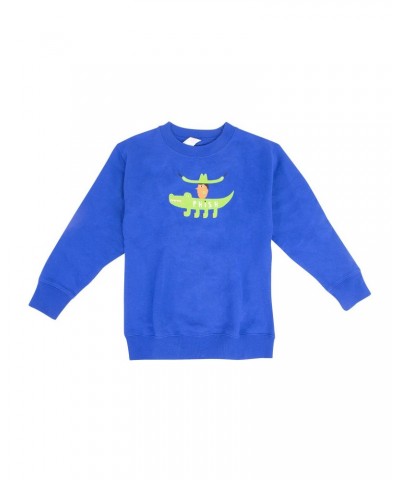 Phish Kids Cowboy Gator Crew Sweatshirt on Royal Blue $11.88 Sweatshirts