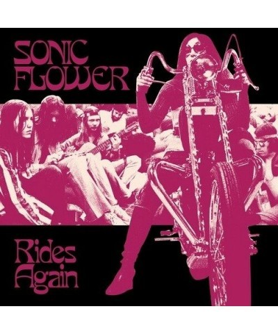 Sonic Flower RIDES AGAIN (ALTERNATE COVER) (WHITE/BLACK/PINK STRIPED VINYL) Vinyl Record $25.00 Vinyl