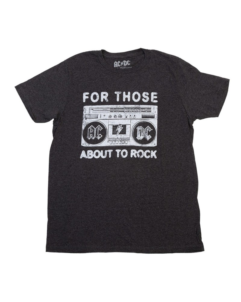 AC/DC For Those About To Rock Boombox Logo T-Shirt $3.75 Shirts