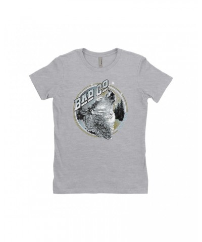 Bad Company Ladies' Boyfriend T-Shirt | Wolf Pack Tour 1976 Distressed Shirt $10.48 Shirts