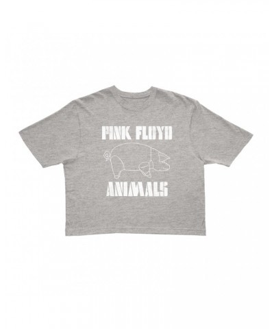 Pink Floyd Ladies' Crop Tee | David Gilmour's Animals Concert Design Crop T-shirt $8.35 Shirts