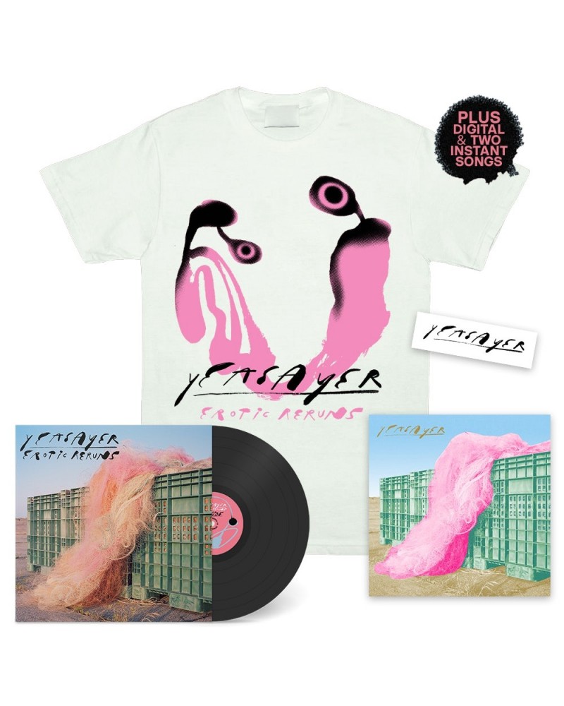 Yeasayer Erotic Reruns Complete (LP + ER Tee + Print + Sticker) Bundle $29.90 Vinyl