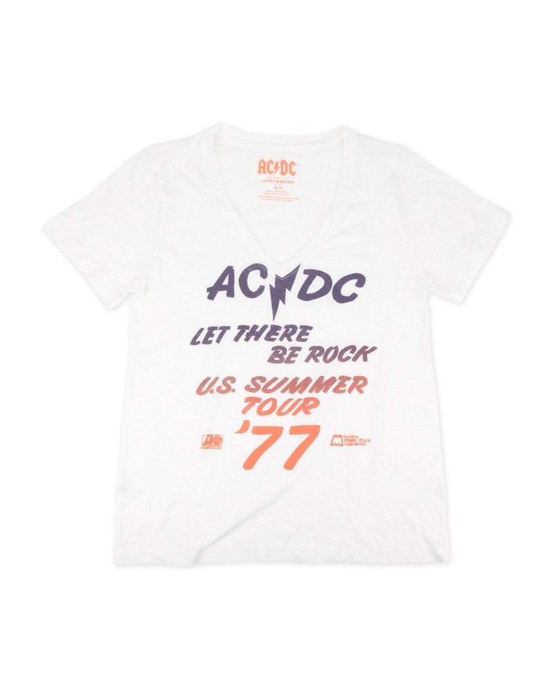 AC/DC Let There Be Rock V-neck Ladies T-Shirt $1.90 Shirts