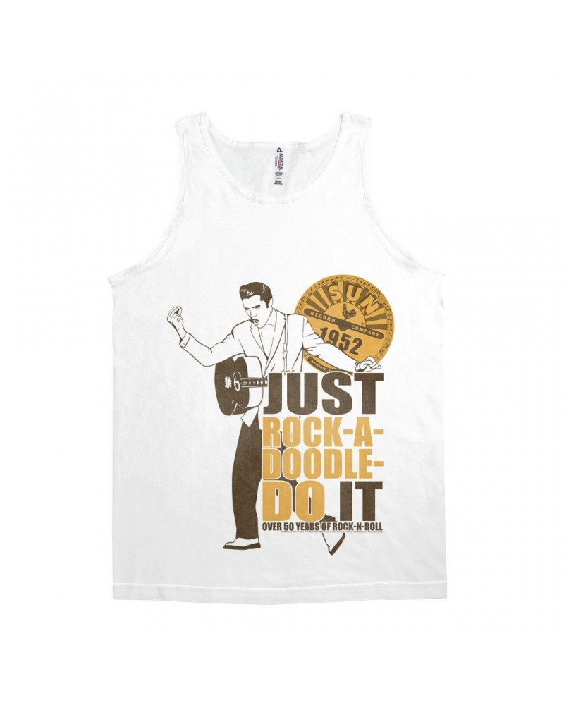 Elvis Presley Sun Records Unisex Tank Top | Rock-A-Doodle Do It Sun Records Shirt $10.73 Shirts
