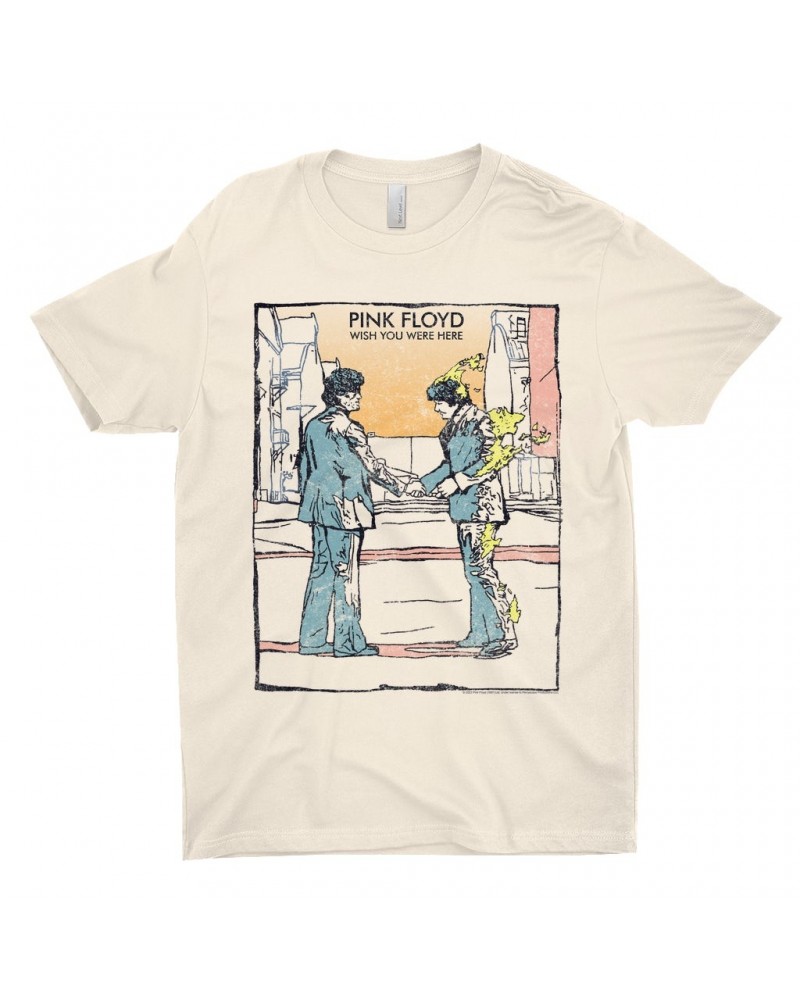 Pink Floyd T-Shirt | Watercolor Wish You Were Here Shirt $11.73 Shirts