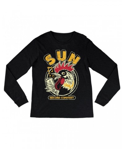 Sun Records Long Sleeve Shirt | Vintage Rooster Record Label Logo Distressed Shirt $11.38 Shirts