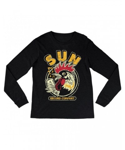 Sun Records Long Sleeve Shirt | Vintage Rooster Record Label Logo Distressed Shirt $11.38 Shirts