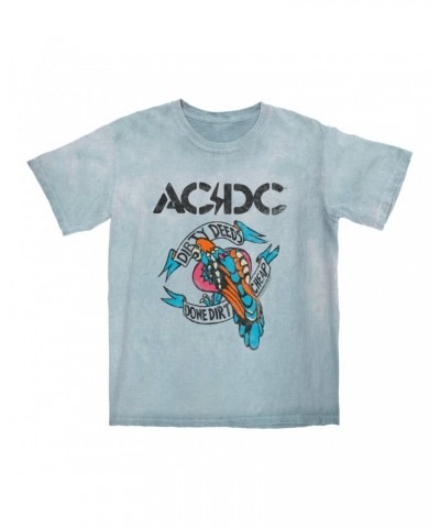 AC/DC T-shirt | Colorful Dirty Deeds Done Dirt Cheap Tattoo Distressed Color Blast Shirt $11.98 Shirts