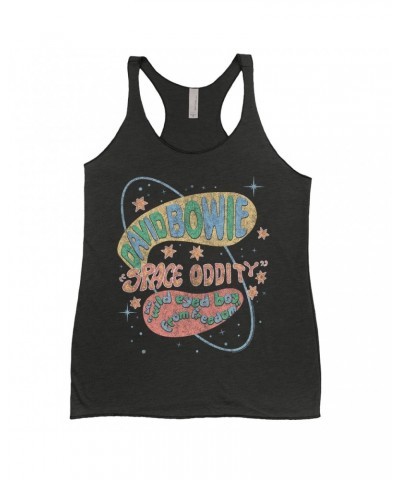 David Bowie Ladies' Tank Top | Pastel Space Oddity Distressed Shirt $10.71 Shirts