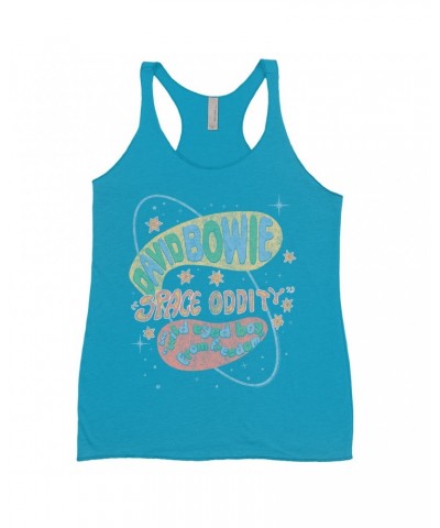 David Bowie Ladies' Tank Top | Pastel Space Oddity Distressed Shirt $10.71 Shirts