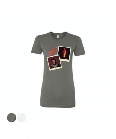 David Bowie Women's Pin Ups Polaroids T-Shirt $11.70 Shirts