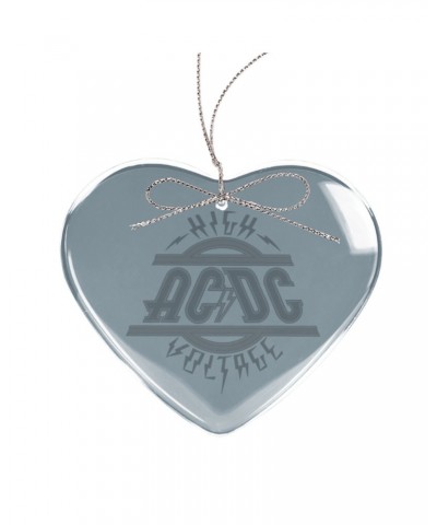 AC/DC High Voltage Heart Laser-Etched Glass Ornament $5.94 Decor