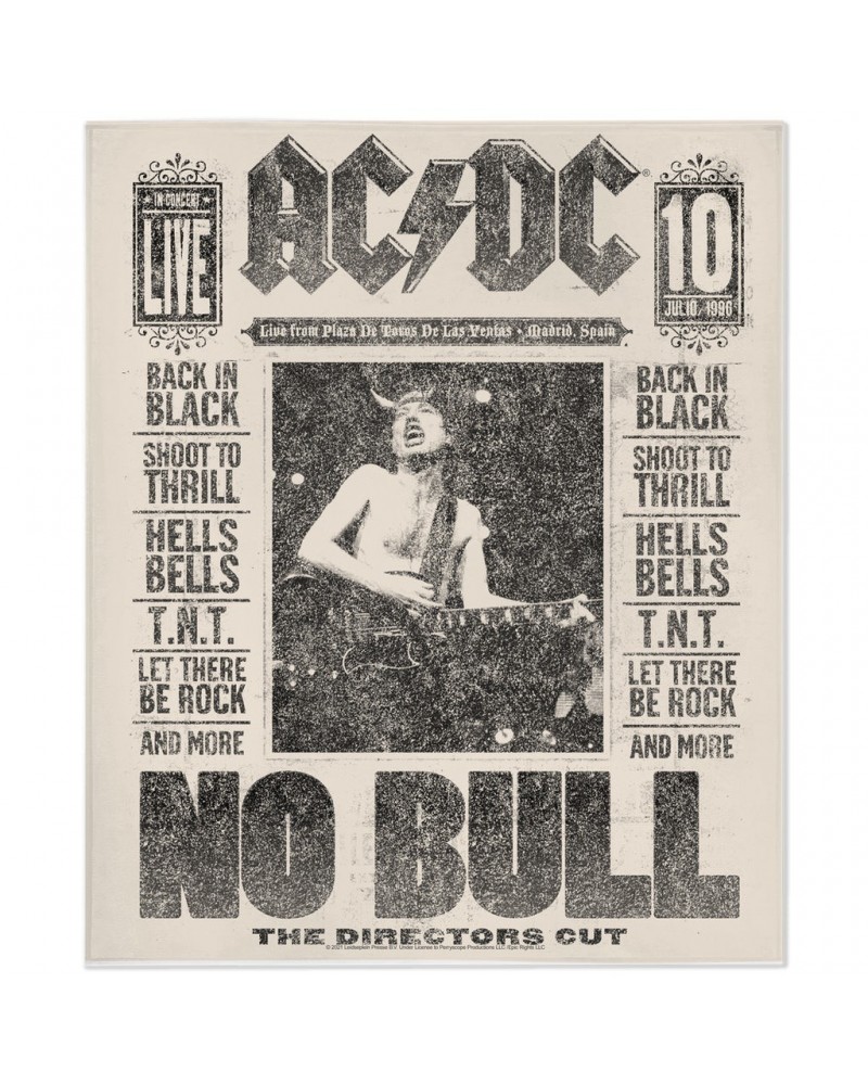 AC/DC Minky Blanket | No Bull Album Cover Design Distressed Blanket $16.90 Blankets