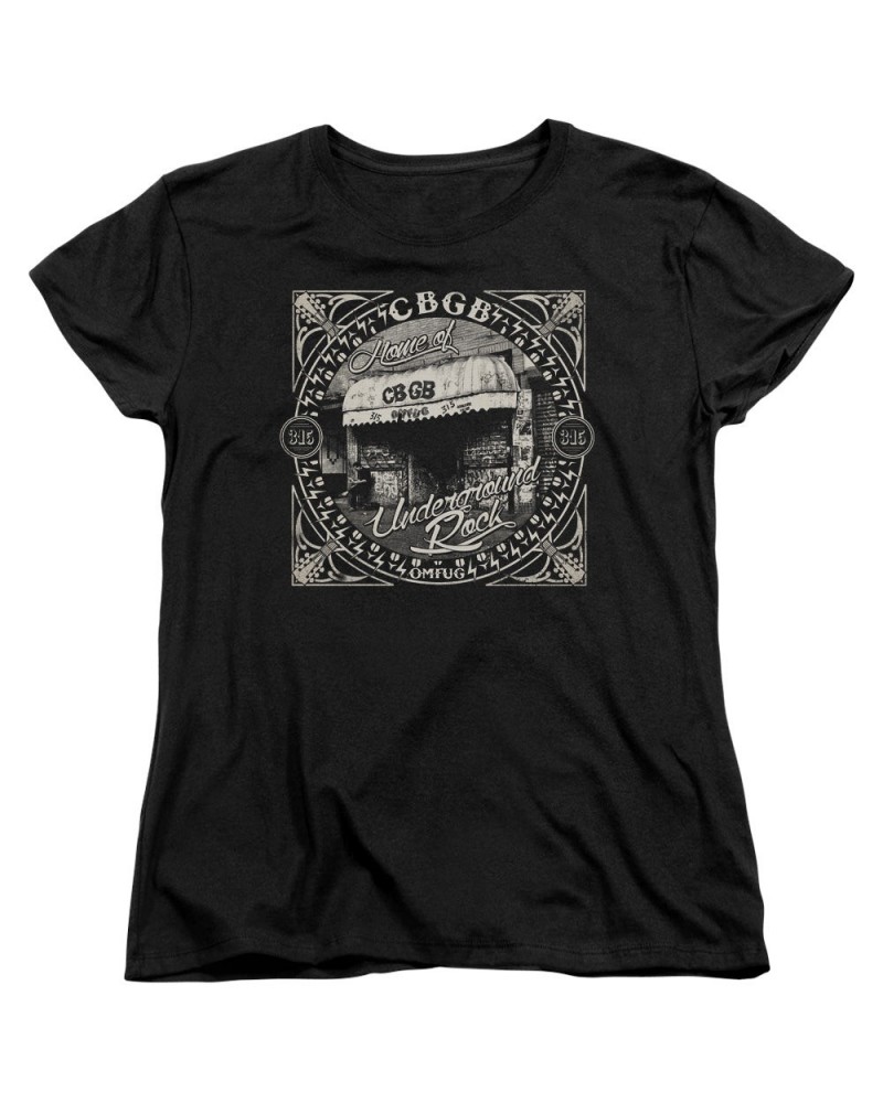 Cbgb Women's Shirt | FRONT DOOR Ladies Tee $7.40 Shirts