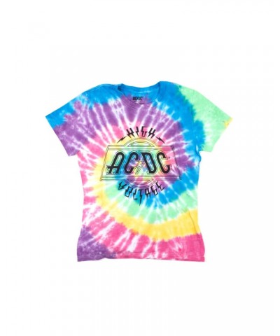 AC/DC High Voltage Logo Tie-Dye Juniors T-Shirt $2.05 Shirts