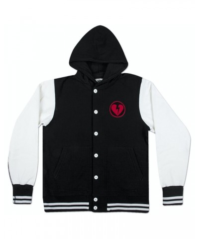 John Mayer Red Patch Reigning Champ Varsity Fleece Jacket with Hood $86.95 Outerwear