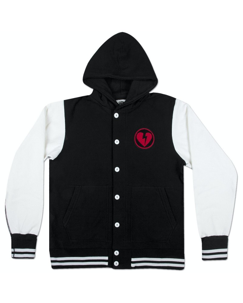 John Mayer Red Patch Reigning Champ Varsity Fleece Jacket with Hood $86.95 Outerwear