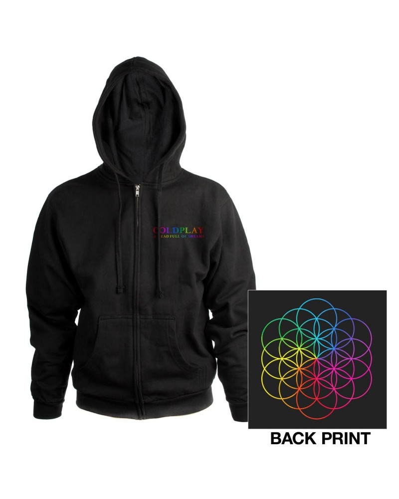 Coldplay Flower Of Life Full-Zip Unisex Hooded Women's Sweatshirt* $16.98 Sweatshirts