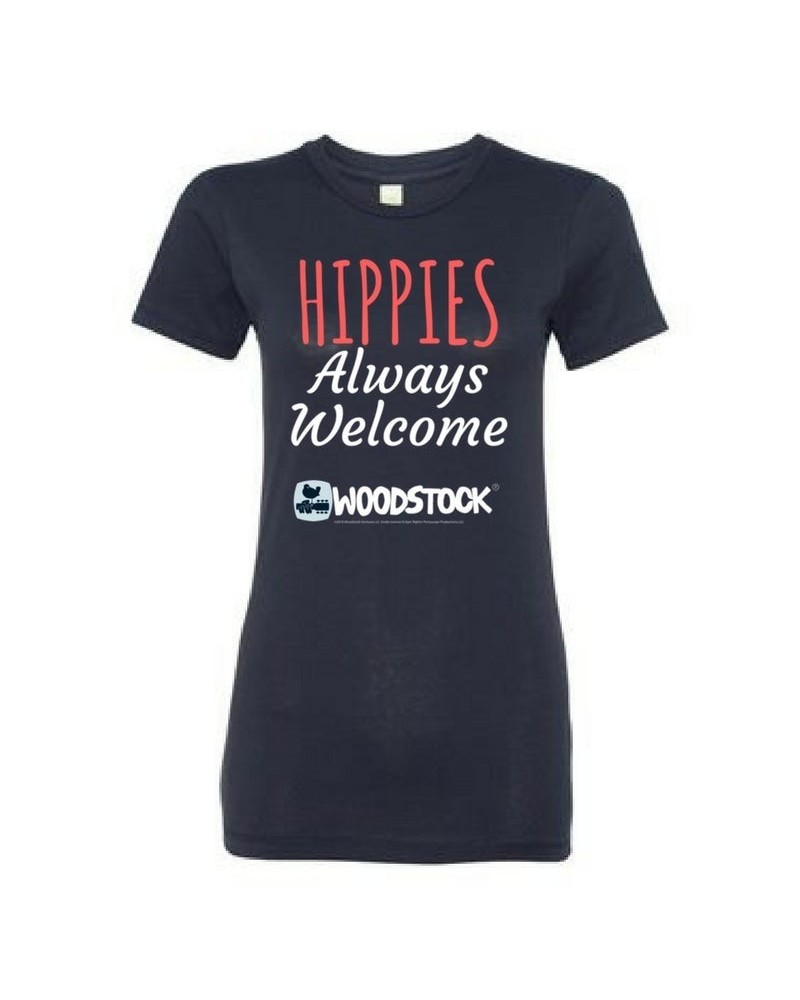 Woodstock Women's Hippies Always Welcome T-Shirt $11.70 Shirts