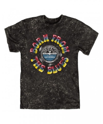 Sun Records T-shirt | Retro Record Where Blues Was Born Mineral Wash Shirt $8.99 Shirts