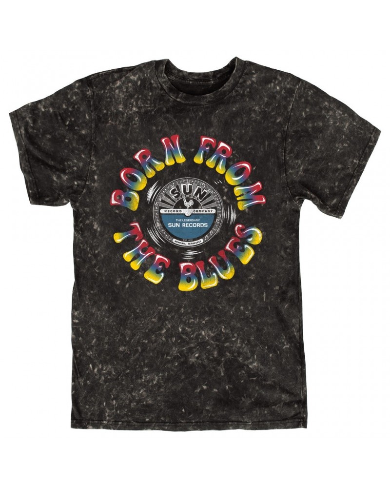 Sun Records T-shirt | Retro Record Where Blues Was Born Mineral Wash Shirt $8.99 Shirts