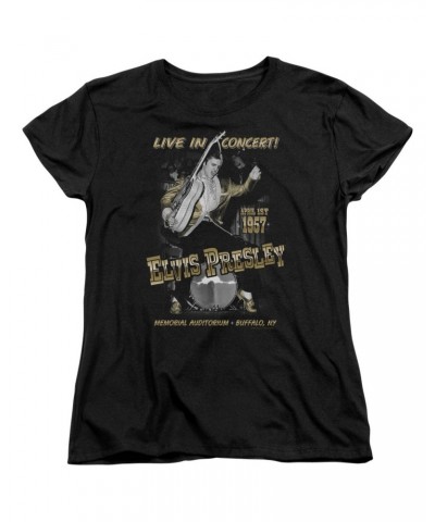 Elvis Presley Women's Shirt | LIVE IN BUFFALO Ladies Tee $8.46 Shirts