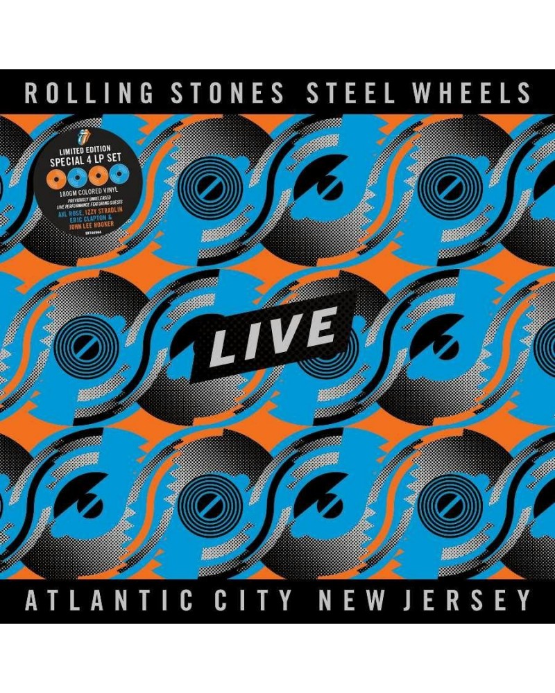 The Rolling Stones STEEL WHEELS LIVE (LIVE FROM ATLANTIC CITY NJ 1989) (4LP/TANGERINE/SKY BLUE VINYL) Vinyl Record $31.20 Vinyl