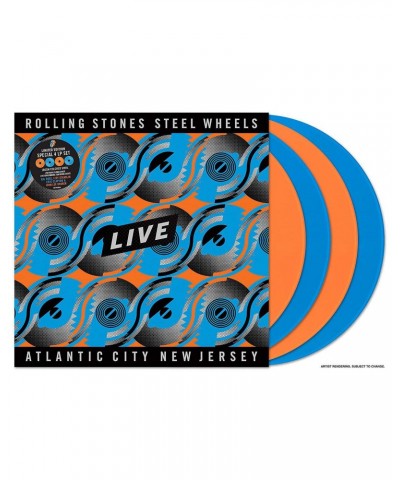 The Rolling Stones STEEL WHEELS LIVE (LIVE FROM ATLANTIC CITY NJ 1989) (4LP/TANGERINE/SKY BLUE VINYL) Vinyl Record $31.20 Vinyl