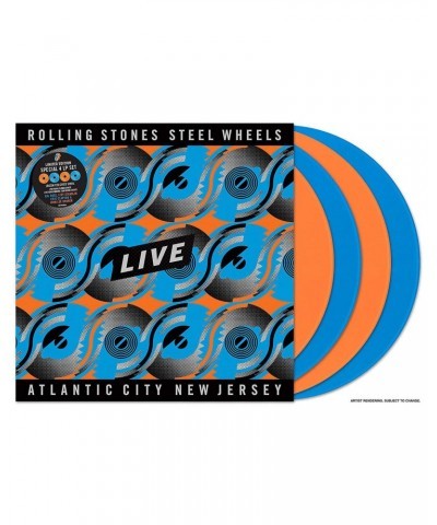 The Rolling Stones STEEL WHEELS LIVE (LIVE FROM ATLANTIC CITY NJ 1989) (4LP/TANGERINE/SKY BLUE VINYL) Vinyl Record $31.20 Vinyl