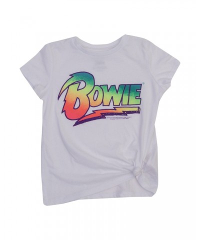 David Bowie Bowie Rainbow Logo Girls Tee $13.50 Shirts