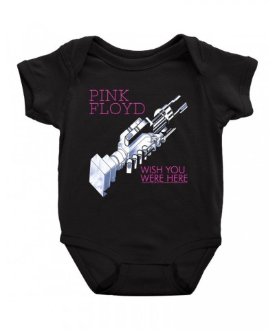 Pink Floyd Baby Short Sleeve Bodysuit | Neon Pink Wish You Were Here Bodysuit $8.78 Kids