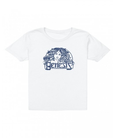 Genesis Kids T-Shirt | Navy Vintage Art Nouveau Logo Distressed Kids T-Shirt $9.73 Kids