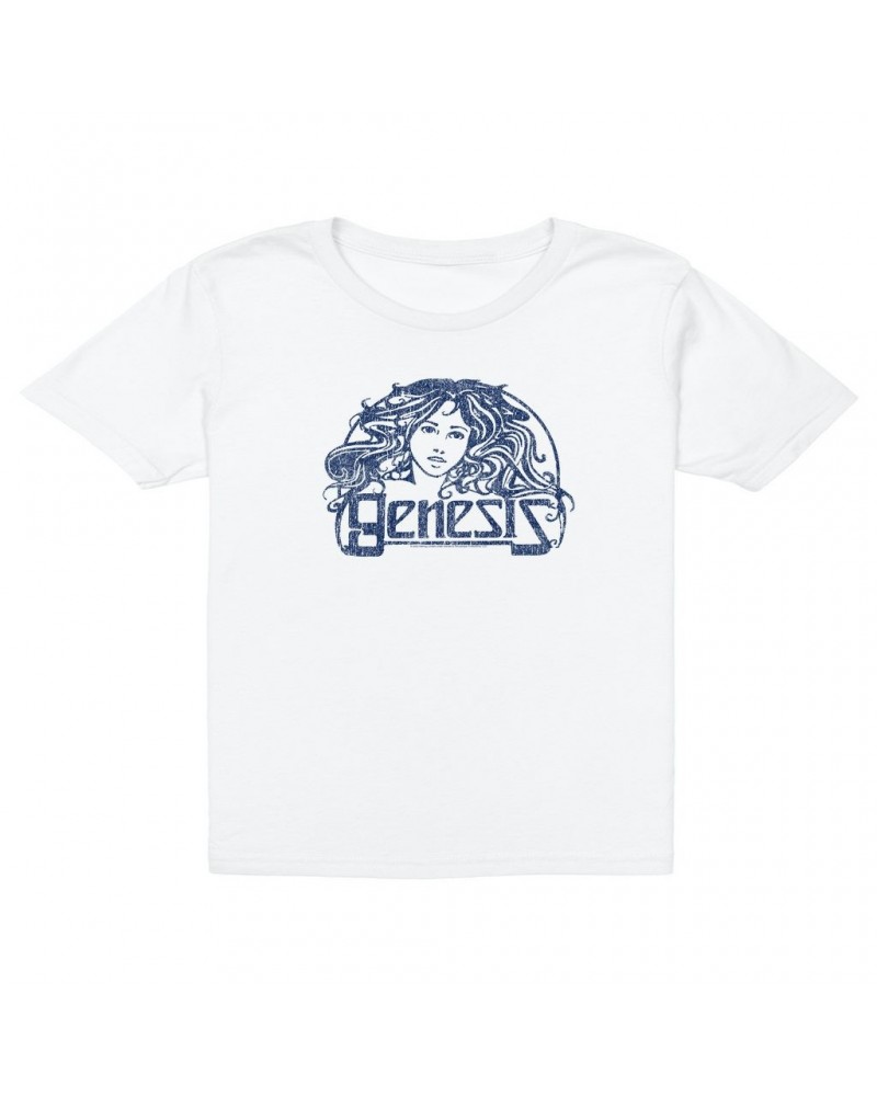 Genesis Kids T-Shirt | Navy Vintage Art Nouveau Logo Distressed Kids T-Shirt $9.73 Kids