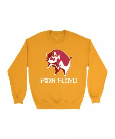 Pink Floyd Bright Colored Sweatshirt | Animals '77 Reissue Design Sweatshirt $15.03 Sweatshirts