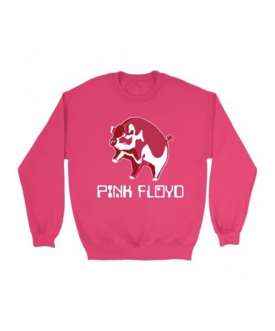 Pink Floyd Bright Colored Sweatshirt | Animals '77 Reissue Design Sweatshirt $15.03 Sweatshirts