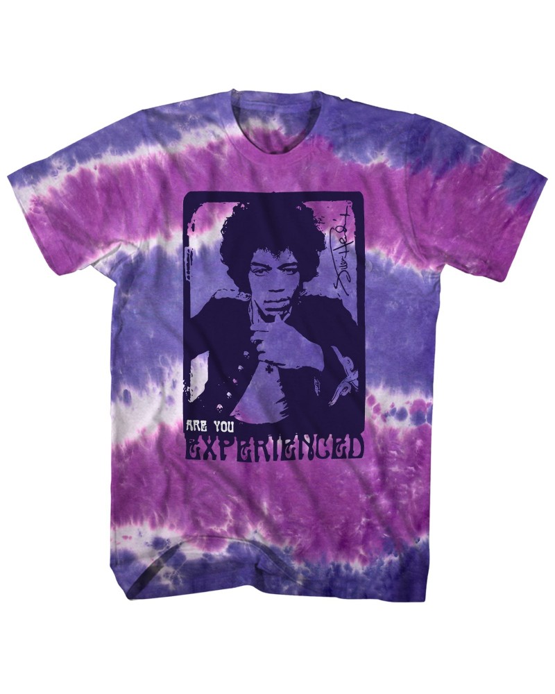 Jimi Hendrix T-Shirt | Are You Experienced Purple Tie Dye Shirt $8.97 Shirts