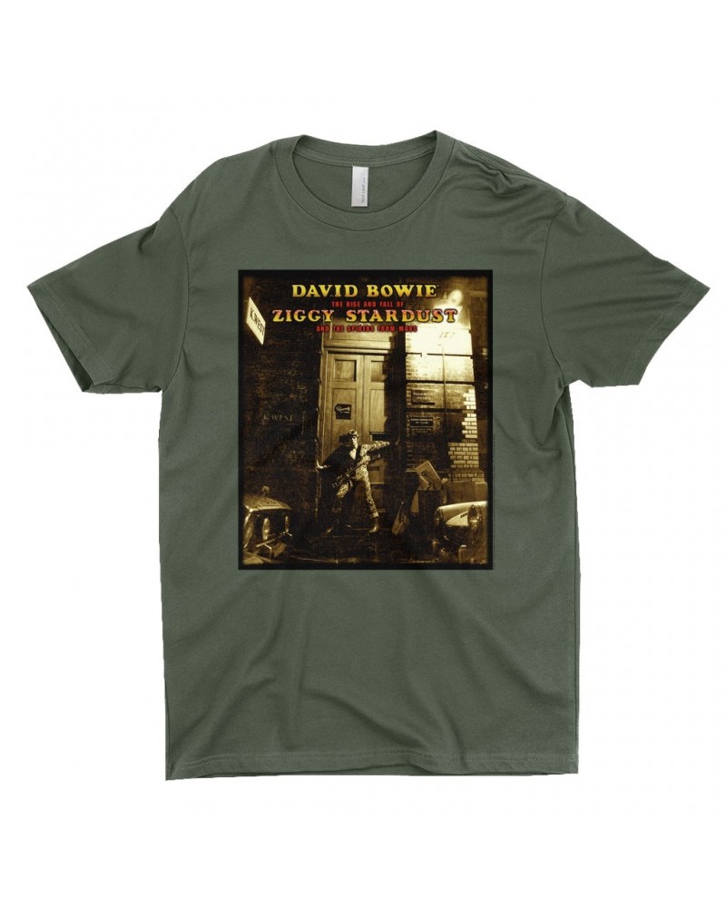 David Bowie T-Shirt | The Rise And Fall Of Ziggy Stardust And The Spiders From Mars Alternate Album Cover Shirt $9.48 Shirts