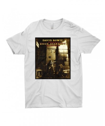 David Bowie T-Shirt | The Rise And Fall Of Ziggy Stardust And The Spiders From Mars Alternate Album Cover Shirt $9.48 Shirts