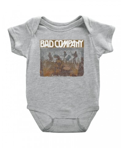 Bad Company Baby Short Sleeve Bodysuit | Swan Song Tour 2016 Distressed Bodysuit $7.58 Kids