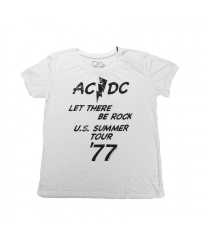 AC/DC Women's Let There Be Rock '77 Summer Tour T-Shirt $2.35 Shirts