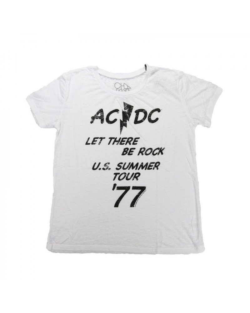 AC/DC Women's Let There Be Rock '77 Summer Tour T-Shirt $2.35 Shirts