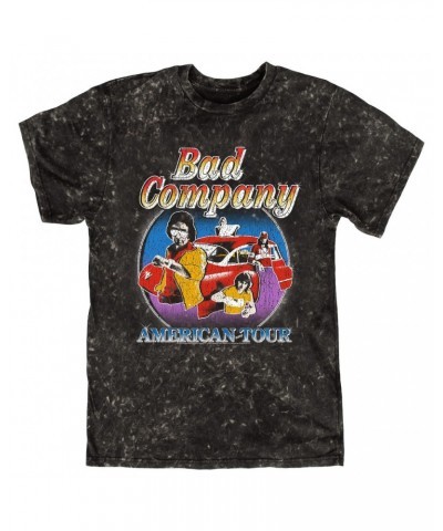 Bad Company T-shirt | Crazy Circles American Tour Distressed Mineral Wash Shirt $11.08 Shirts