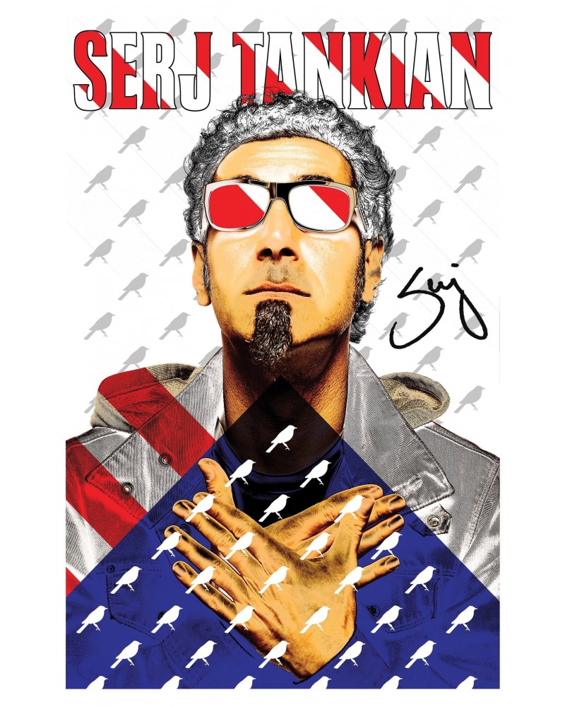 Serj Tankian Serj and Stripes Promotional Poster - Autographed $6.40 Decor