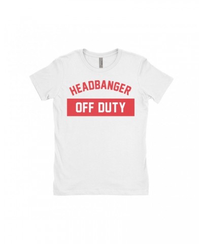 Music Life - Headbanger Music Life Ladies' Boyfriend T-Shirt | Headbanger Off Duty Music Life Shirt $8.73 Shirts