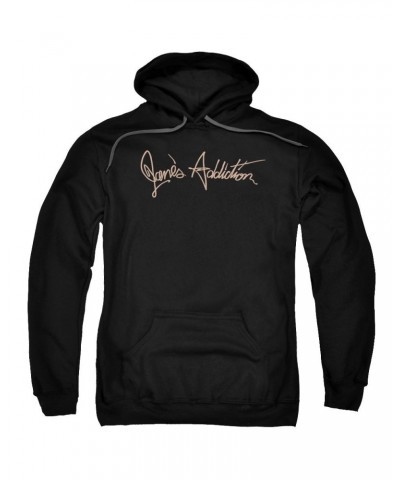 Jane's Addiction Hoodie | SCRIPT LOGO Pull-Over Sweatshirt $15.05 Sweatshirts