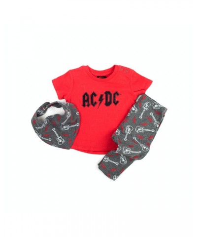 AC/DC Red Band Logo Shirt and Bib Set $5.75 Shirts